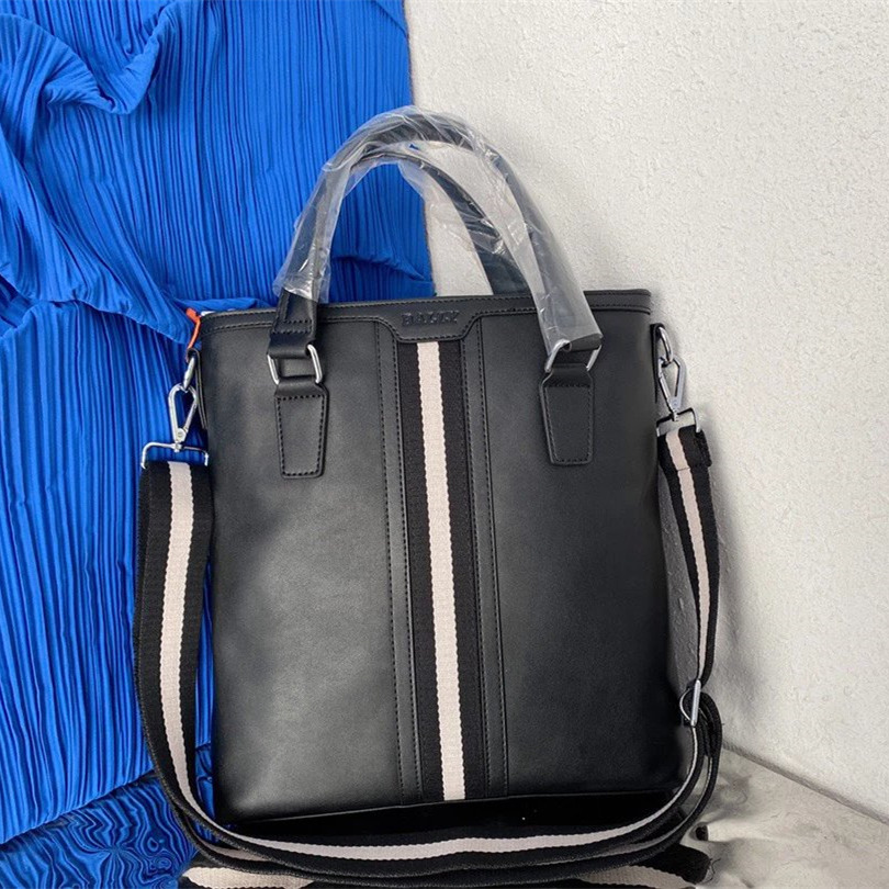 Bally巴利包包 男生背包 單肩包 側背包 斜背包 大容量背包男 商務出差公事包 旅行包 黑色牛皮背包 真皮包包男 電-細節圖4