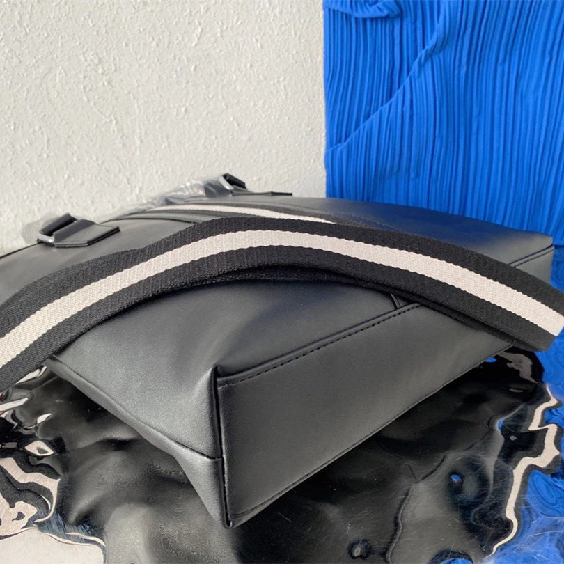 Bally巴利包包 男生背包 單肩包 側背包 斜背包 大容量背包男 商務出差公事包 旅行包 黑色牛皮背包 真皮包包男 電-細節圖8