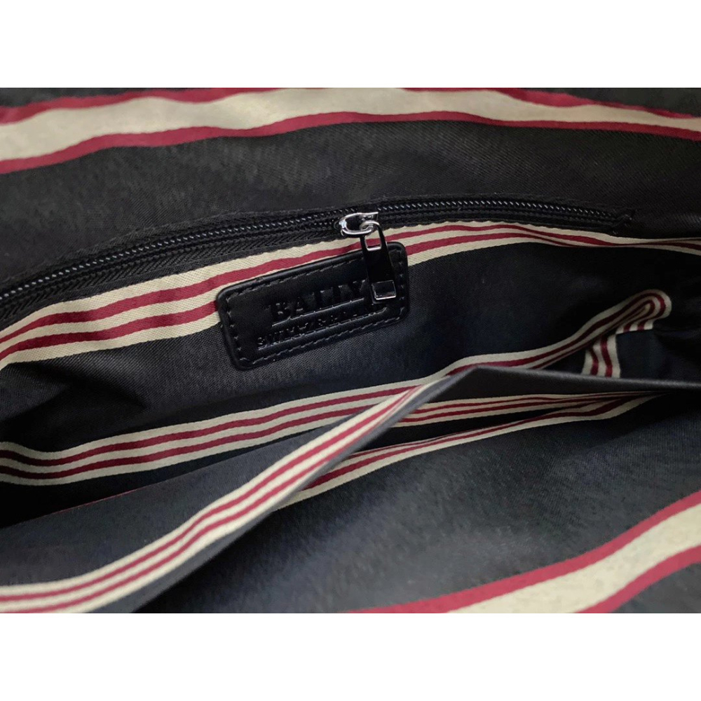 Bally巴利包包 男生背包 單肩包 側背包 斜背包 大容量背包男 商務出差公事包 旅行包 黑色牛皮背包 真皮包包男 電-細節圖9