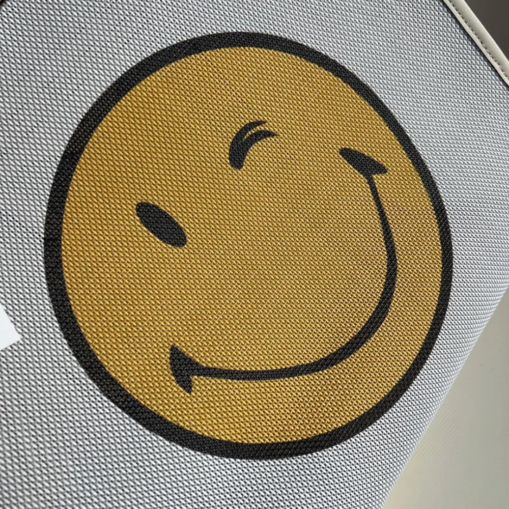 Anya安雅包包 網格編織笑臉包 女生包包 大容量購物袋 托特包 手提袋 皮質包包 真皮女包 沙灘包 時尚通勤包 休閒包-細節圖6