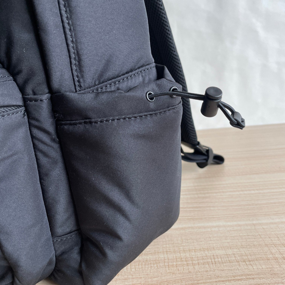 Ami雙肩包 男女通用雙肩後背包 防潑水黑色尼龍背包 簡約大方休閒包 運動包 旅行包 大容量手提袋 側背包 學生書包-細節圖9