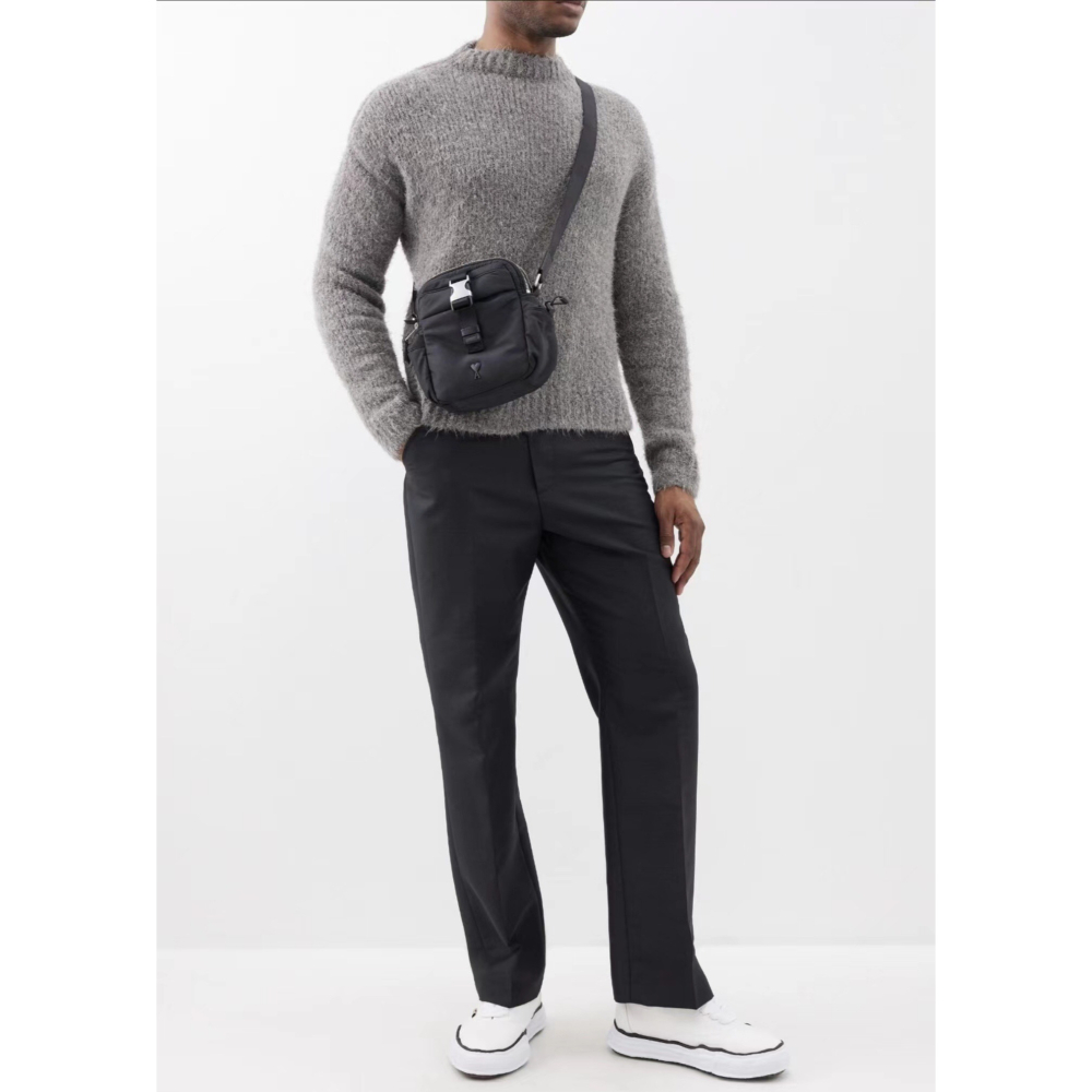 ami包包 多功能斜背包 男女通用背包 小背包 旅行包 手機袋 相機包 胸包 運動包 時尚通勤男包 防潑水尼龍腰包-細節圖3