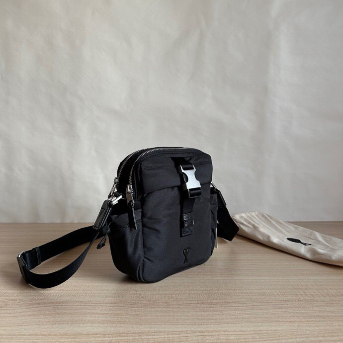 ami包包 多功能斜背包 男女通用背包 小背包 旅行包 手機袋 相機包 胸包 運動包 時尚通勤男包 防潑水尼龍腰包-細節圖4