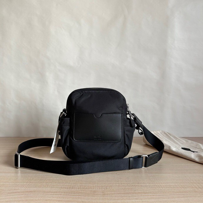 ami包包 多功能斜背包 男女通用背包 小背包 旅行包 手機袋 相機包 胸包 運動包 時尚通勤男包 防潑水尼龍腰包-細節圖5