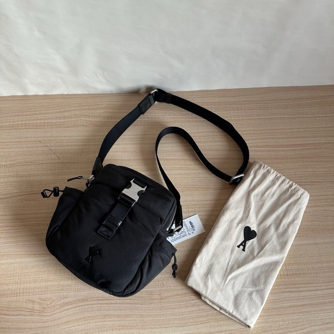 ami包包 多功能斜背包 男女通用背包 小背包 旅行包 手機袋 相機包 胸包 運動包 時尚通勤男包 防潑水尼龍腰包-細節圖6