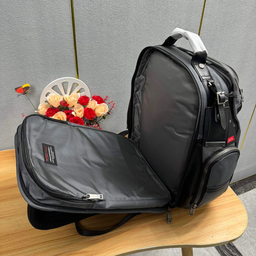 TUMI途米雙肩包 商務通勤男包 途米Alpha X系列2603578男士雙肩後背包 大容量多功能電腦包 防潑尼龍筆電背-細節圖8