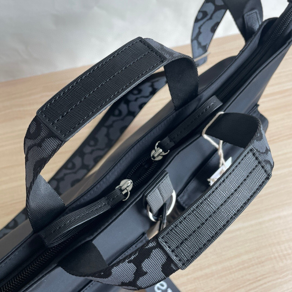 Marimekko包包 多功能單肩包 男生包包 大容量郵差包 黑色尼龍休閒包 通勤百搭男包 側背電腦包 斜背包 手提袋-細節圖8