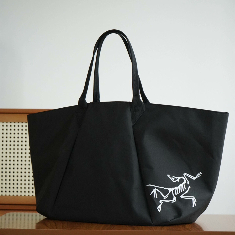 ARC＇TERYX始祖鳥包包 男女通用托特包 黑色防潑水耐磨面料手提袋 大方包 購物袋 旅行包 時尚通勤女包 女生單肩包-細節圖10