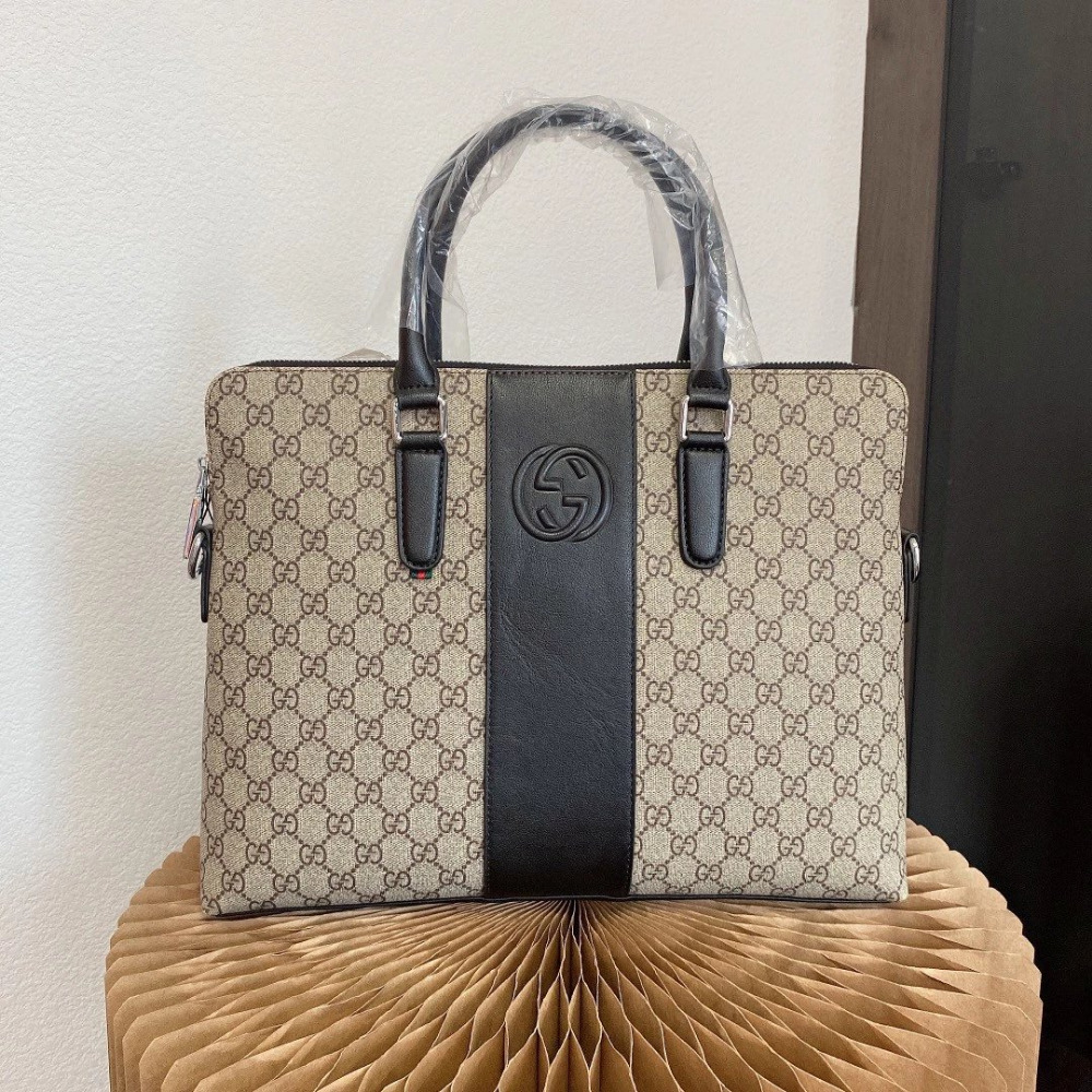 Gucci公事包 古馳包包 經典印花PVC拼牛皮包包 公事包 男生斜背包 手提袋 電腦包 休閒包 單肩包 側背包-規格圖9