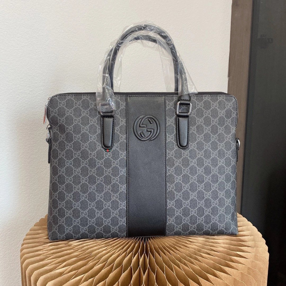 Gucci公事包 古馳包包 經典印花PVC拼牛皮包包 公事包 男生斜背包 手提袋 電腦包 休閒包 單肩包 側背包-規格圖9