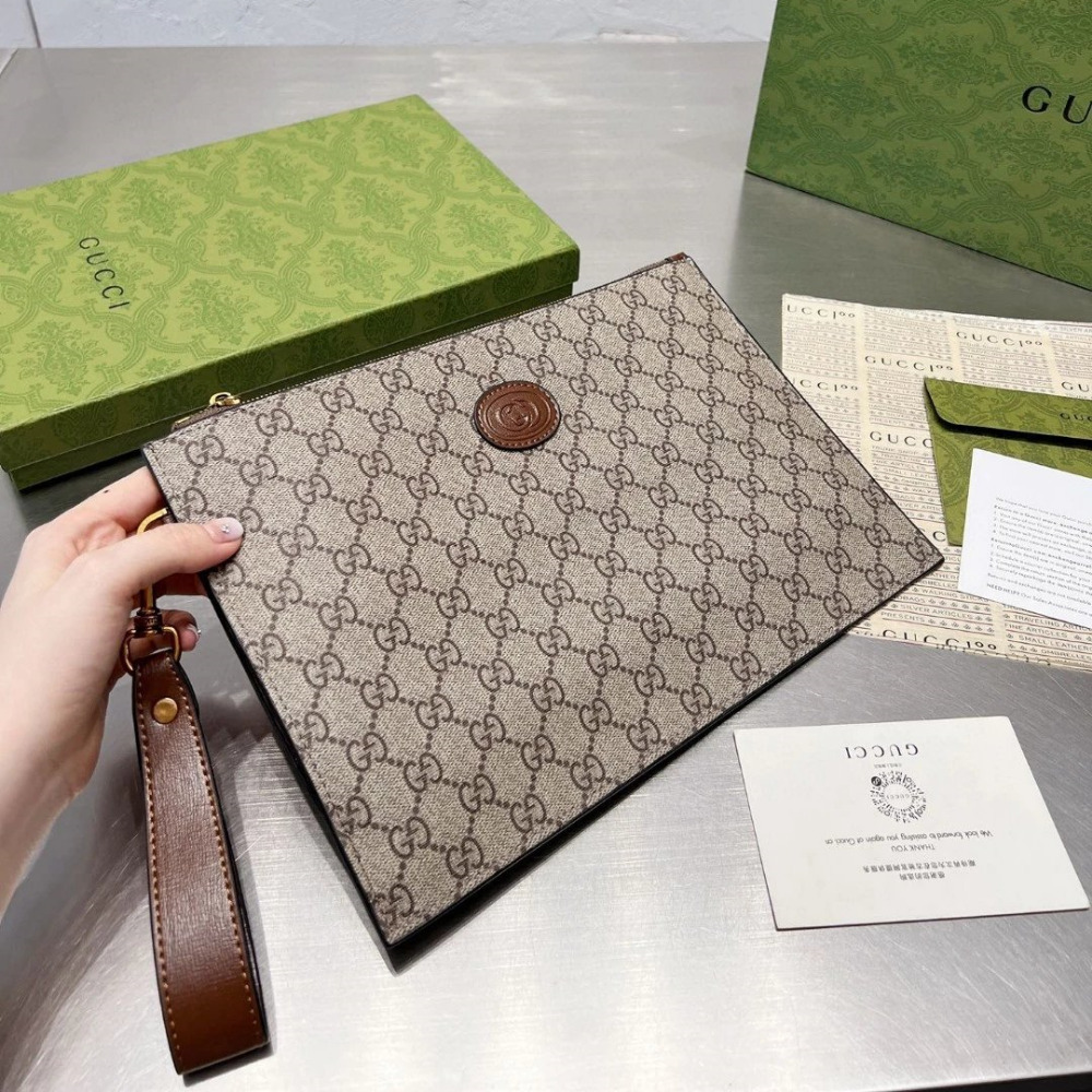 Gucci古馳包包 男生手抓包 手拿包 經典老花虎頭包 小蜜蜂零錢袋 男女通用手抓包 大容量錢夾 宴會包 錢包-規格圖11