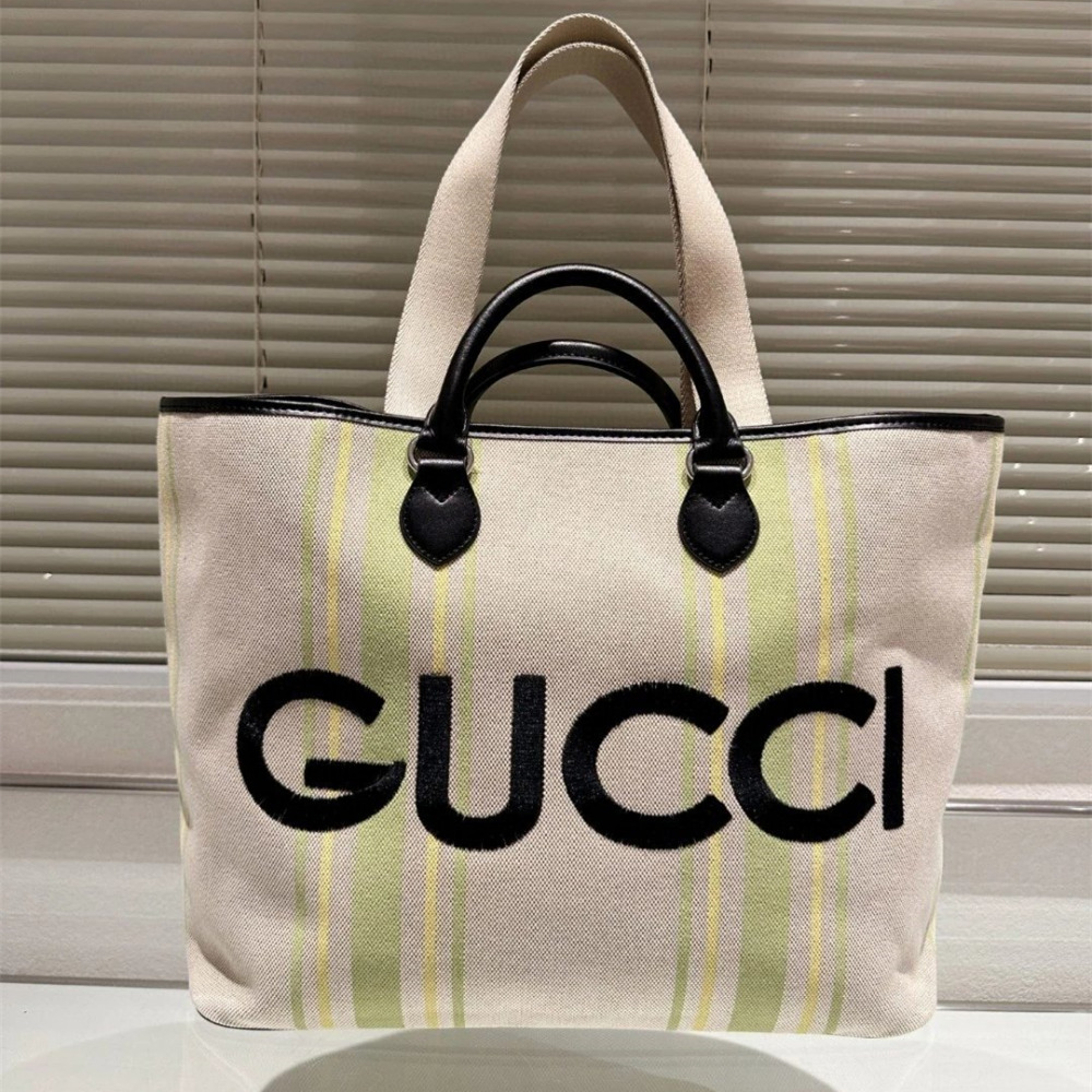 Gucci古馳包包 女生包包 大容量托特包 字母包 大方包 購物袋 帆布包 大號手提袋 媽咪包 休閒通勤包-規格圖9