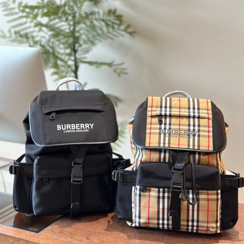 BURBERRY雙肩包 戰馬背包 巴寶莉雙肩後背包 男生背包 男女通用背包 手提袋 大容量翻蓋包 商務通勤包 休閒包 運-細節圖3