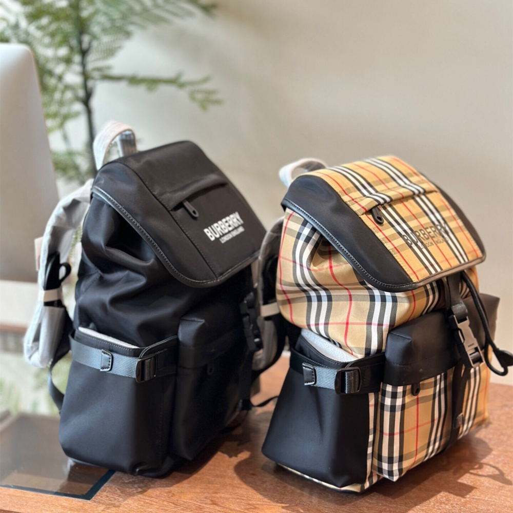 BURBERRY雙肩包 戰馬背包 巴寶莉雙肩後背包 男生背包 男女通用背包 手提袋 大容量翻蓋包 商務通勤包 休閒包 運-細節圖5