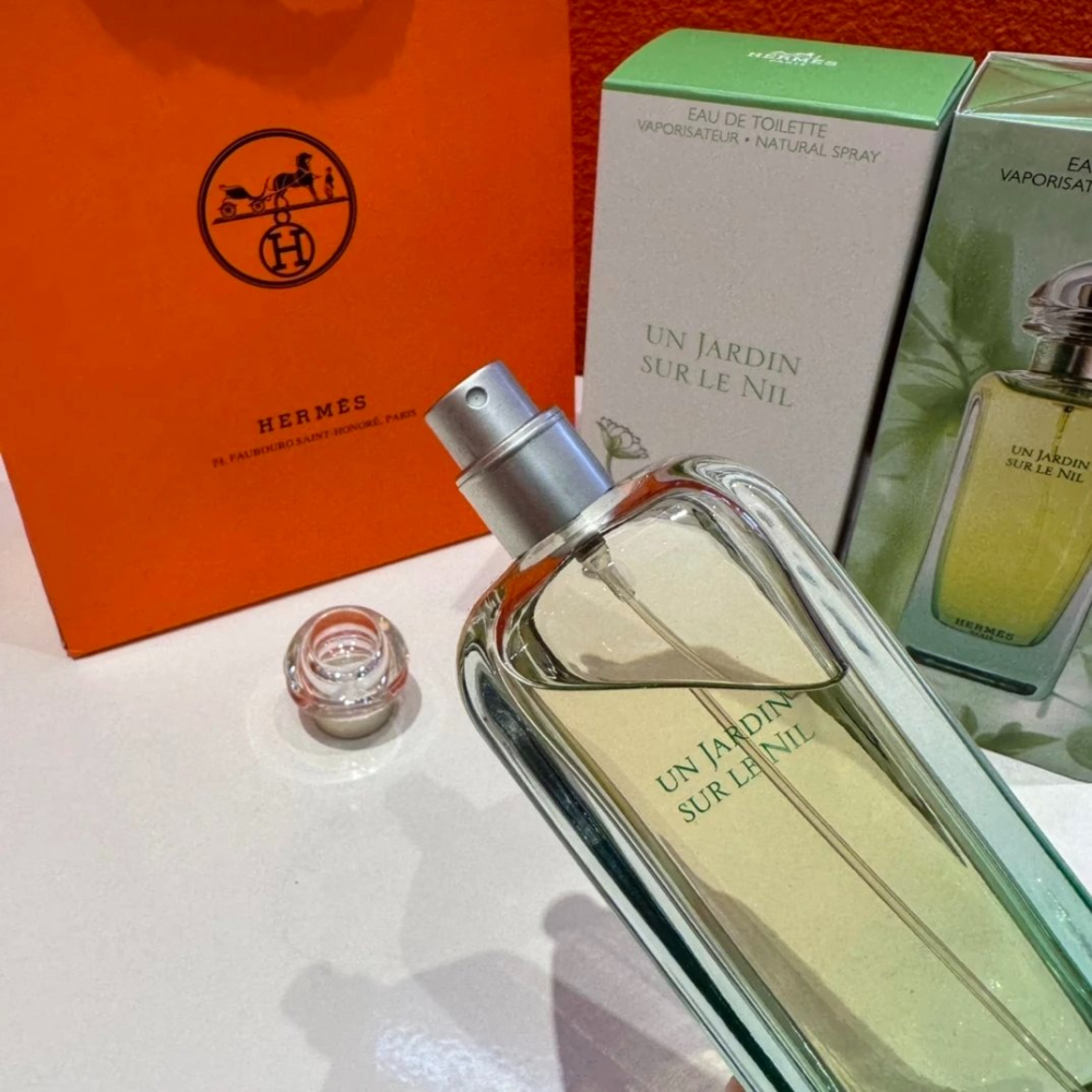 HERMES愛馬仕香水 尼羅河花園香水100ML 經典款香水 青芒果 蓮花芬芳 乳香和槭 男女通用款香水 女生香水 女香-細節圖8