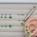 【麗晶飾品】316L醫療鋼/轉珠耳環/5mm6mm8mm衛星石/施華洛世奇水晶鈦鋼耳環/0.8mm細針鋼針耳環/單支價-規格圖1