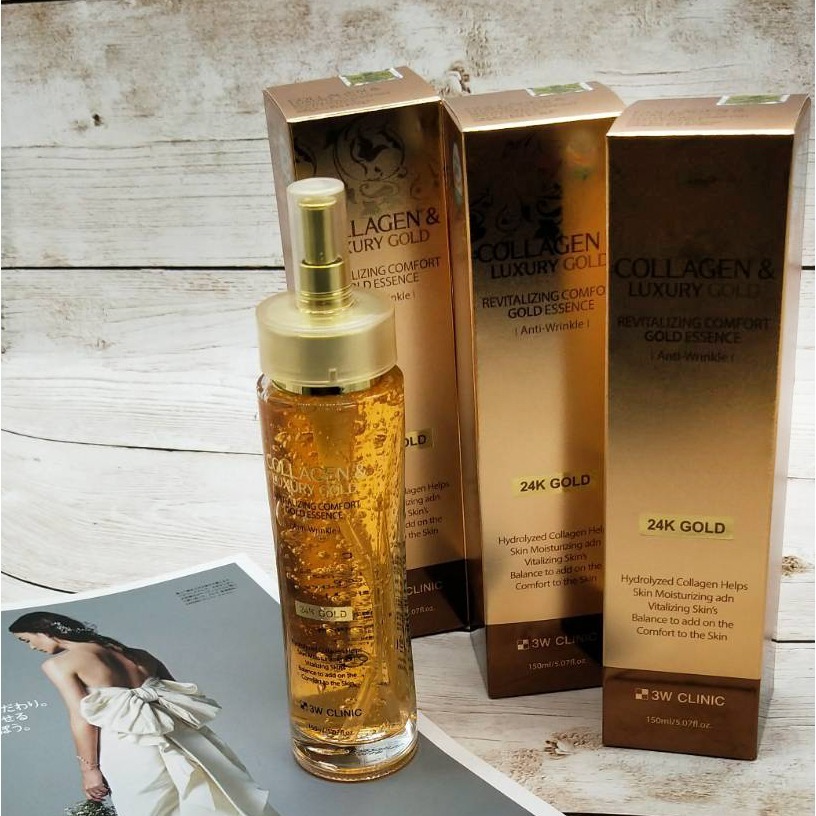 【風夜狂小舖】 韓國 3W CLINIC 奢華金箔緊緻 精華液150ml-細節圖4