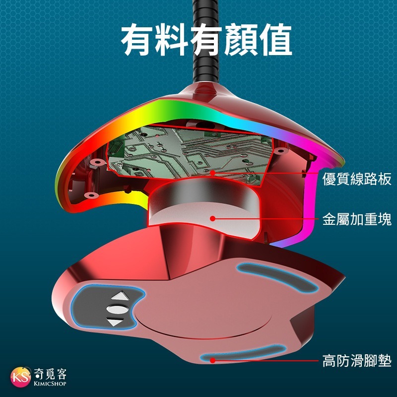 【台灣現貨】RGB 電腦麥克風 電競麥克風 遊戲麥克風 語音 直播 K歌-細節圖3