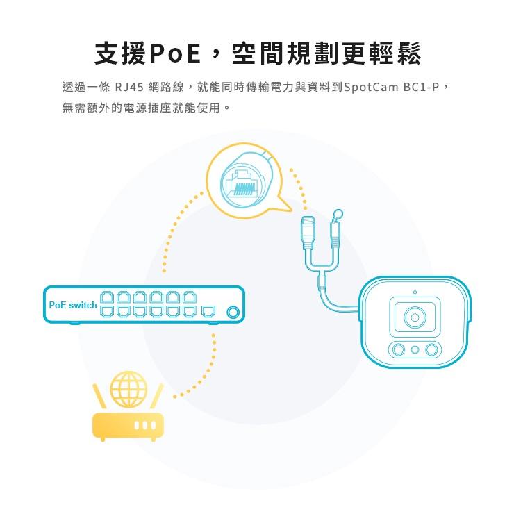 SpotCam BC1-P PoE款高清 防水 免主機 紅外線 高清 2K 網路攝影機 監視器 無線 ipcam 槍型攝-細節圖9