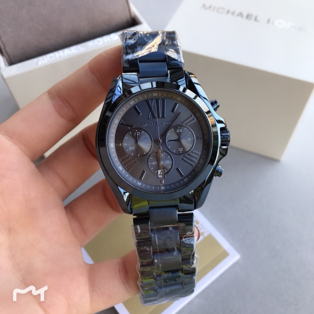 Michael Kors手錶 休閒男錶 MK手錶 炫彩藍鋼鏈大錶盤三眼計時手錶 日曆石英錶 商務休閒男士腕錶MK6248-細節圖6