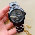 戰馬手錶 BURBERRY手錶 商務休閒男生手錶 BU9381 黑色不鏽鋼鏈男士商務休閒腕錶 三眼計時手錶 防水石英錶-規格圖11