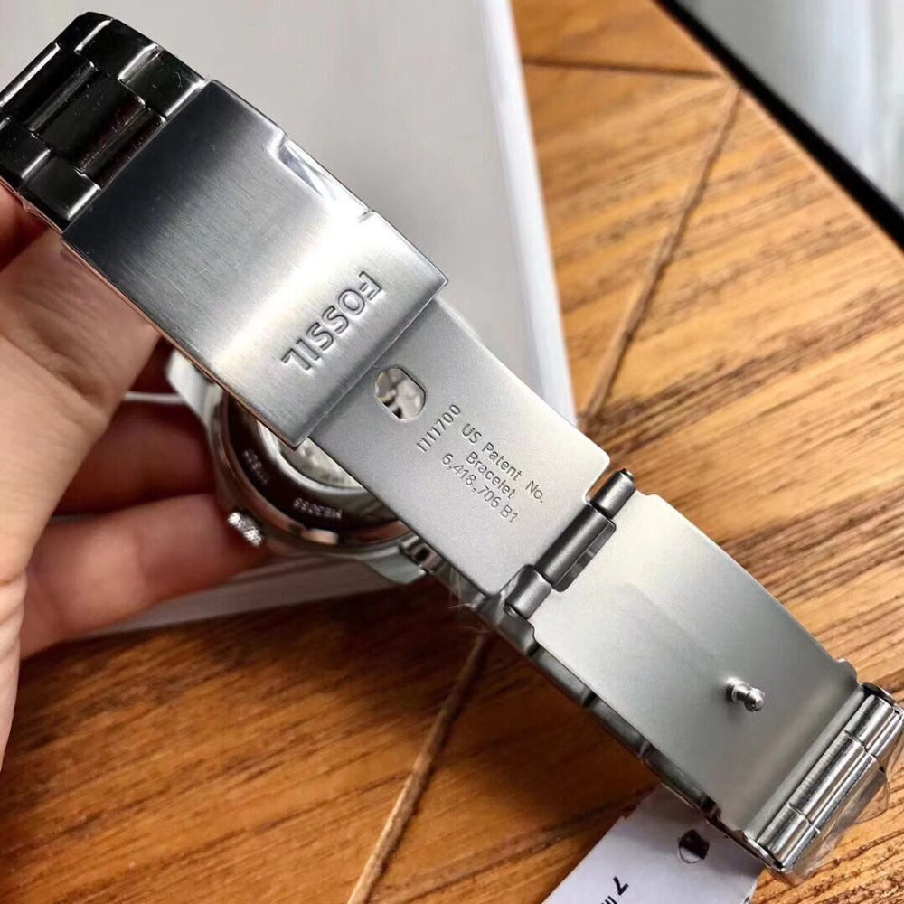 Fossil手錶 富思手錶男 商務休閒男錶 miyota機械錶 時尚潮流不鏽鋼鏈鏤空商務休閒男士腕錶ME3055-細節圖6