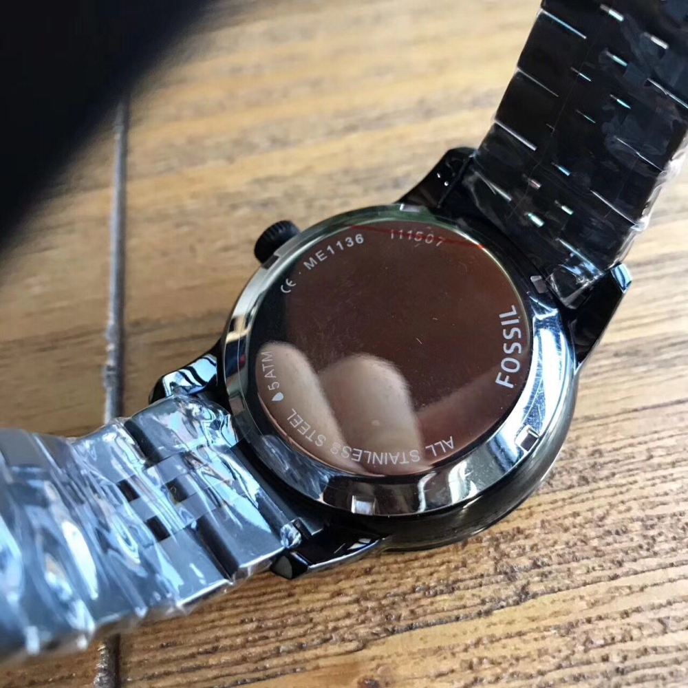 FOSSIL手錶 Townsman系列機械錶 富思石英機械雙機芯多功能男錶 鋼鏈六針星期日曆鏤空雙渦輪時尚潮流男士腕錶-細節圖7