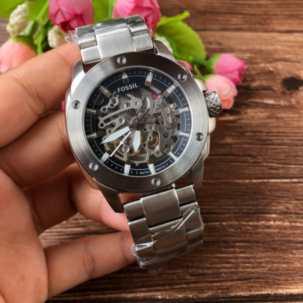 富思手錶男 Fossil手錶 大錶盤鏤空自動機械錶 商務休閒男錶 大直徑機械手錶 時尚潮流透底男士腕錶ME3081-細節圖6