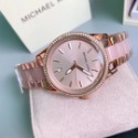 MICHAEL KORS手錶 新品女生石英錶 間膠裸粉色鑲鑽鋼鏈錶 時尚百搭休閒女錶 MK手錶 MK6349 MK637-規格圖9
