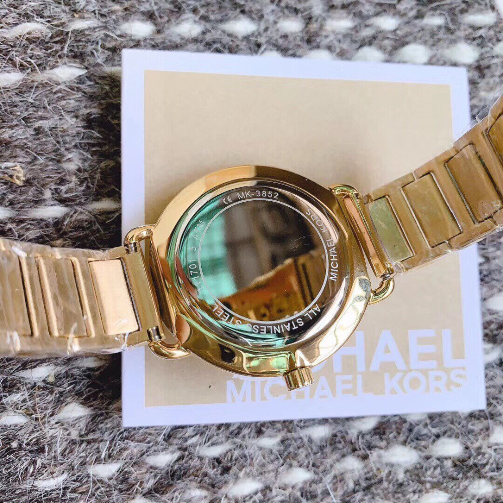 代購MICHAEL KORS手錶女生 MK手錶 玫瑰金色鋼鏈錶 鑲鑽時尚女錶 潮流休閒防水石英錶MK3852 MK385-細節圖11