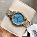 代購MICHAEL KORS手錶 MK手錶 MK6673 MK6672 金色地球藍限流版菱格鋼鏈錶 小直徑時尚女錶 潮流-規格圖9