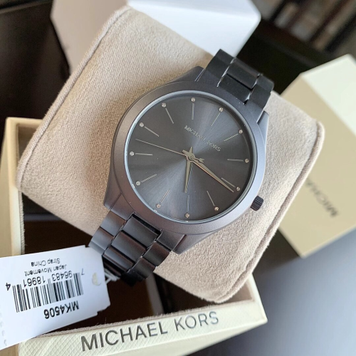 代購Michael Kors手錶 新品MK手錶 大直徑女生腕錶 鑲鑽時尚百搭鋼鏈錶 休閒通勤女錶MK4508 MK452