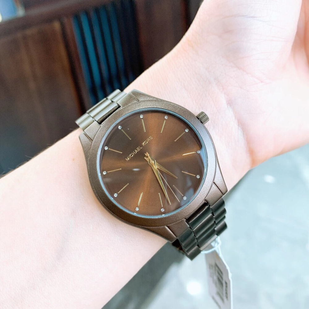 代購Michael Kors手錶 新品MK手錶 大直徑女生腕錶 鑲鑽時尚百搭鋼鏈錶 休閒通勤女錶MK4508 MK452-細節圖3
