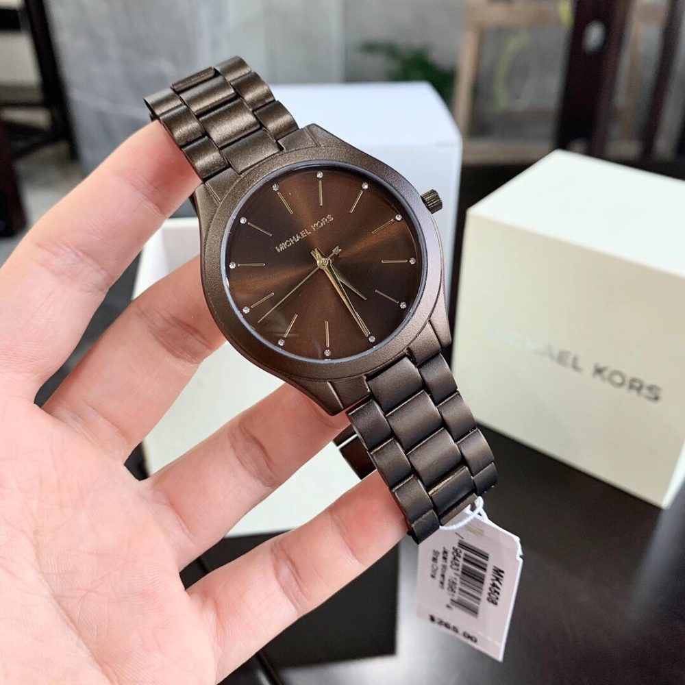 代購Michael Kors手錶 新品MK手錶 大直徑女生腕錶 鑲鑽時尚百搭鋼鏈錶 休閒通勤女錶MK4508 MK452-細節圖6