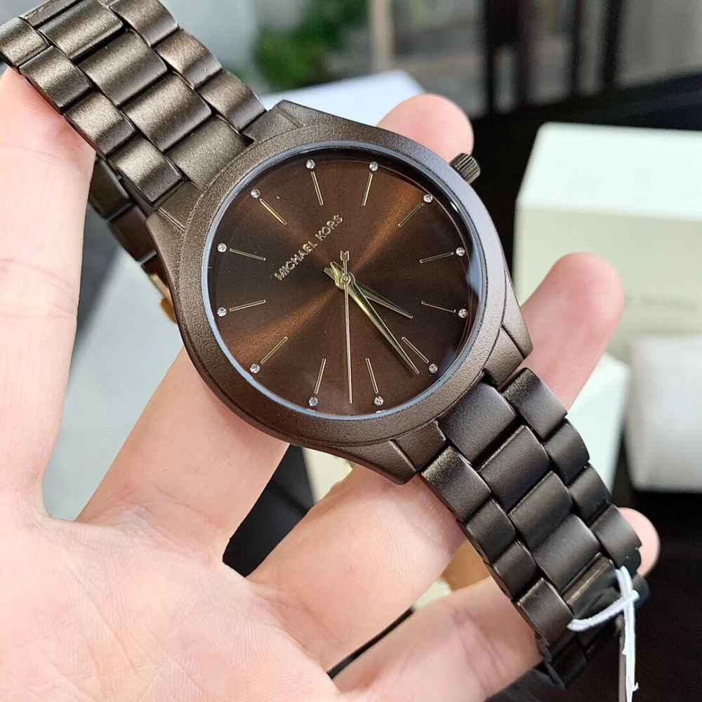 代購Michael Kors手錶 新品MK手錶 大直徑女生腕錶 鑲鑽時尚百搭鋼鏈錶 休閒通勤女錶MK4508 MK452-細節圖7