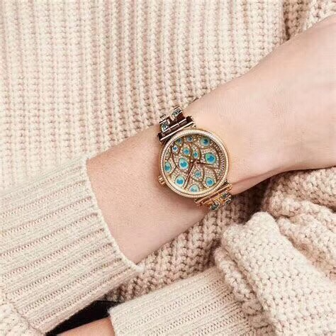 代購 Michael Kors手錶 新品MK手錶女生 MK3945金色孔雀鋼鏈錶 復古時尚潮流石英錶 歐美鑲鑽女錶-細節圖3