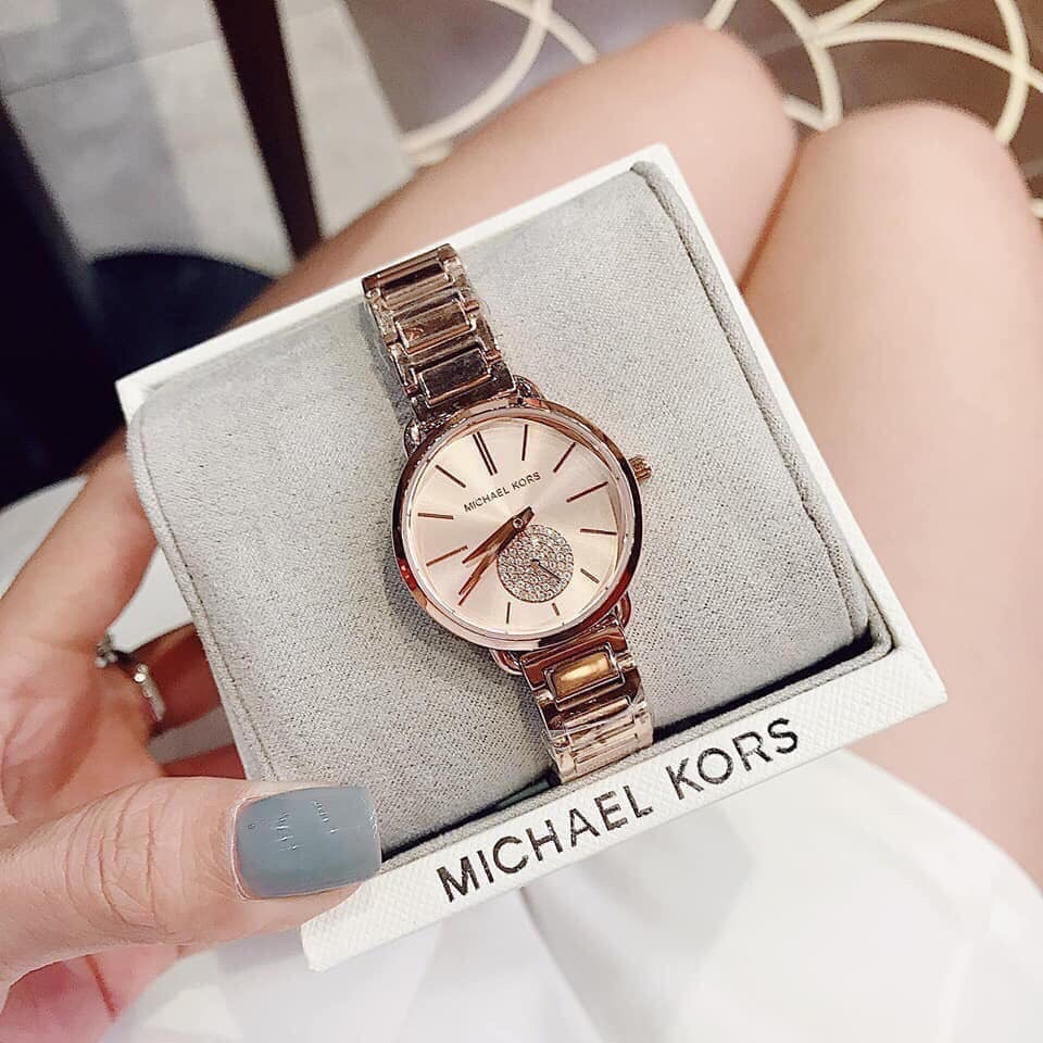 代購MICHAEL KORS手錶 新品MK手錶女生 MK3839玫瑰金色鋼鏈錶 小直徑時尚女錶 商務通勤百搭女生腕錶-細節圖5