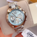代購Michael Kors手錶 冰藍面銀色鋼鏈錶 三眼計時日曆女生腕錶 時尚百搭通勤女錶MK6098 休閒石英錶女-規格圖8