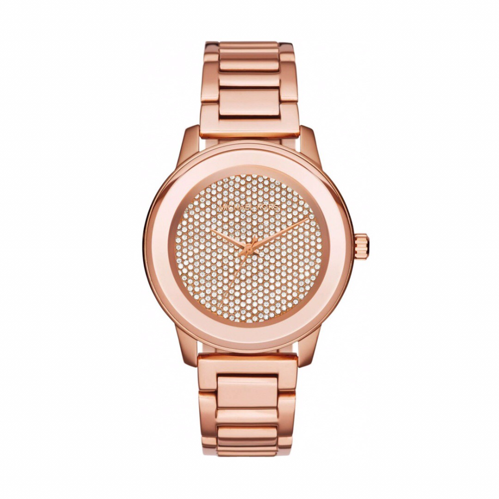 代購Michael Kors手錶 MK6210玫瑰金色鋼鏈錶 滿天星鑲鑽時尚女錶 大直徑休閒百搭女生腕錶 MK手錶女生-細節圖2