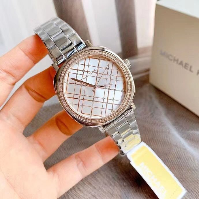 MICHAEL KORS手錶 新品MK手錶女生 MK3990玫瑰金色鋼鏈錶 時尚潮流鑲鑽女錶 大直徑休閒女生腕錶石英錶-細節圖9