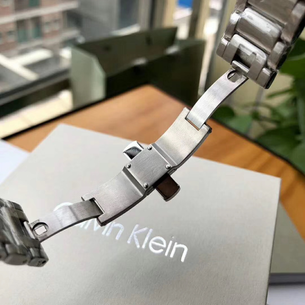 CalvinKlein手錶男生 CK手錶 CITY系列六針多功能三眼計時男錶 商務休閒防水石英錶 時尚潮流鋼鏈男生腕錶-細節圖8