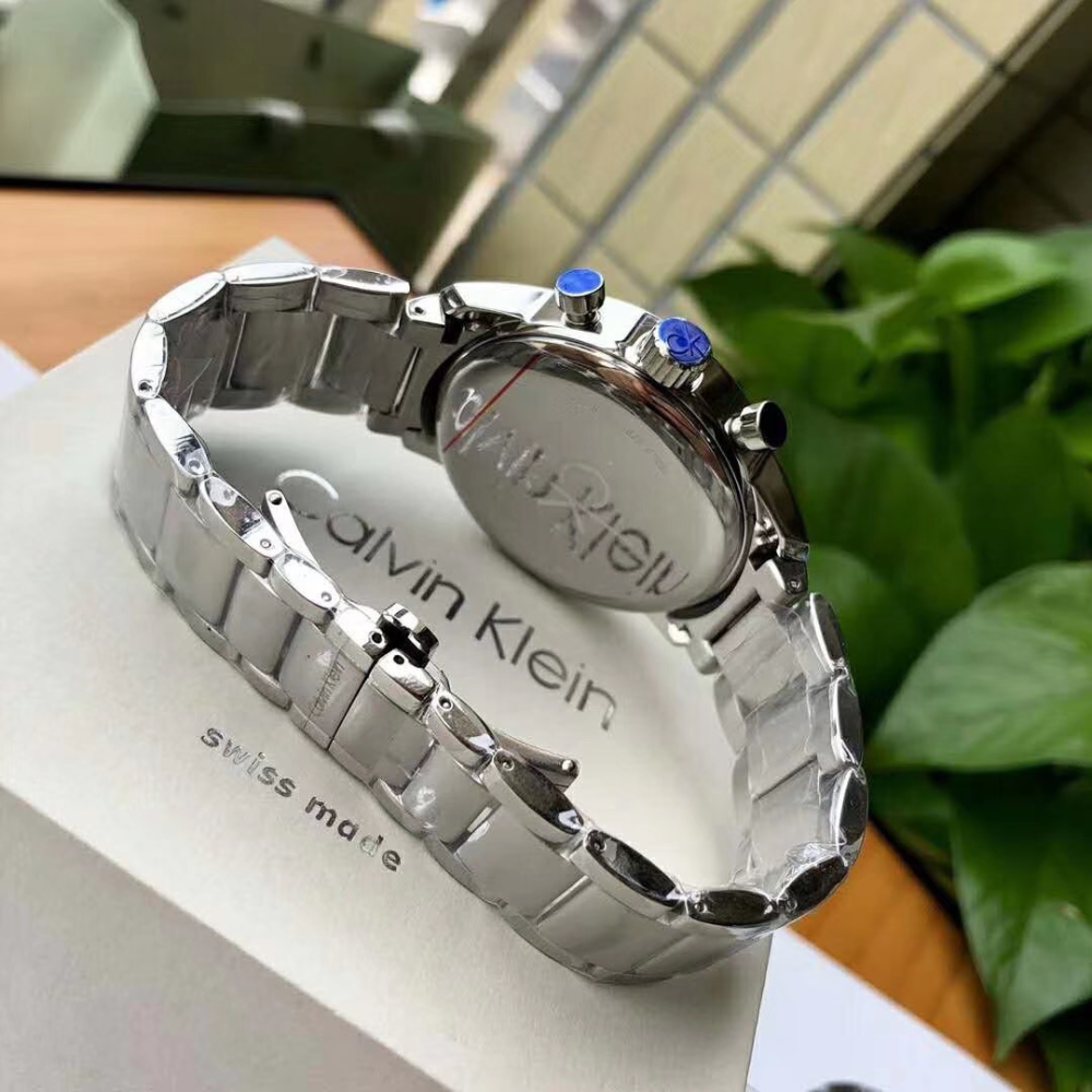 CalvinKlein手錶男生 CK手錶 CITY系列六針多功能三眼計時男錶 商務休閒防水石英錶 時尚潮流鋼鏈男生腕錶-細節圖9