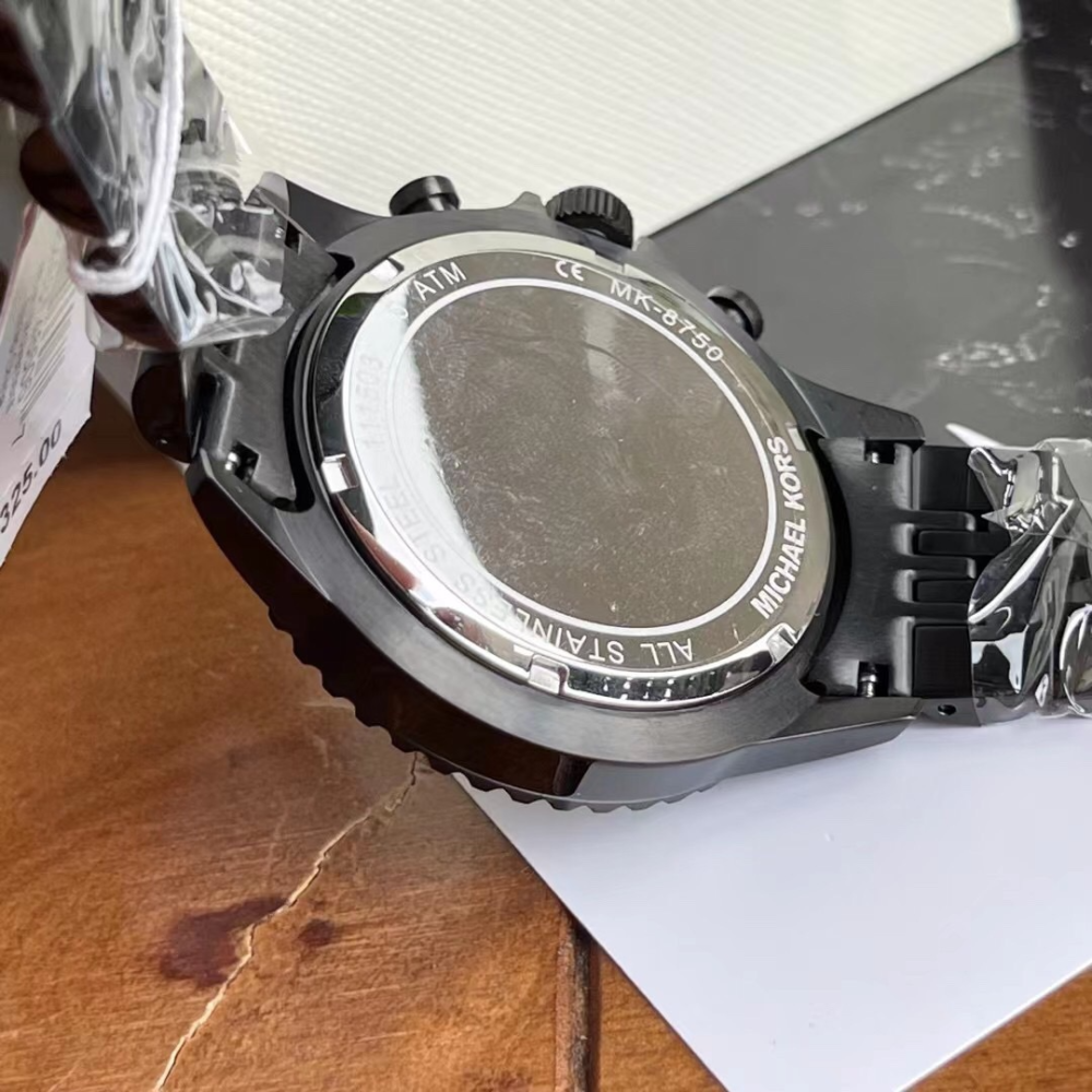 MICHAEL KORS手錶 新品MK手錶男生 三眼計時日曆石英錶 男士潛水錶 商務休閒男錶 時尚金錶男MK8725-細節圖9