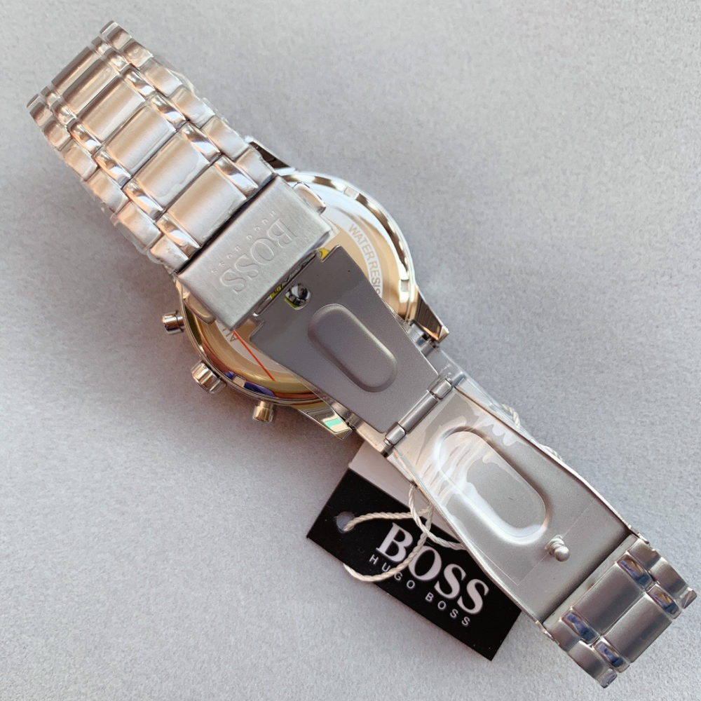 代購HUGO BOSS手錶 新品灰色鋼鏈錶 男士計時日曆石英錶 商務休閒通勤防水腕錶 時尚潮流男錶 學生手錶男-細節圖6