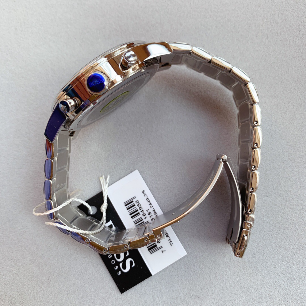 代購HUGO BOSS手錶 新品灰色鋼鏈錶 男士計時日曆石英錶 商務休閒通勤防水腕錶 時尚潮流男錶 學生手錶男-細節圖7