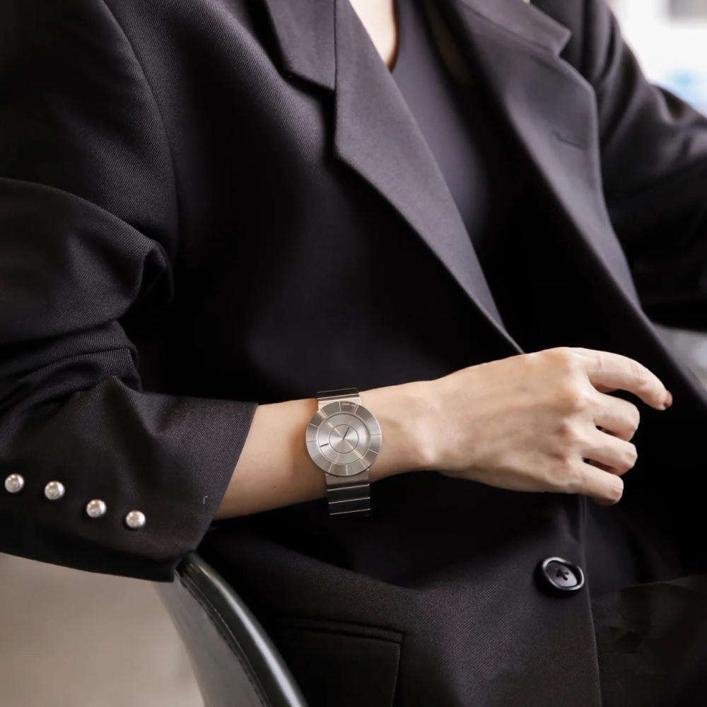 ISSEY MIYAKE手錶 簡約時尚無指針鋼鏈錶 中性男女通用款情侶手錶 TO系列商務休閒男錶女錶 防水石英錶-細節圖7