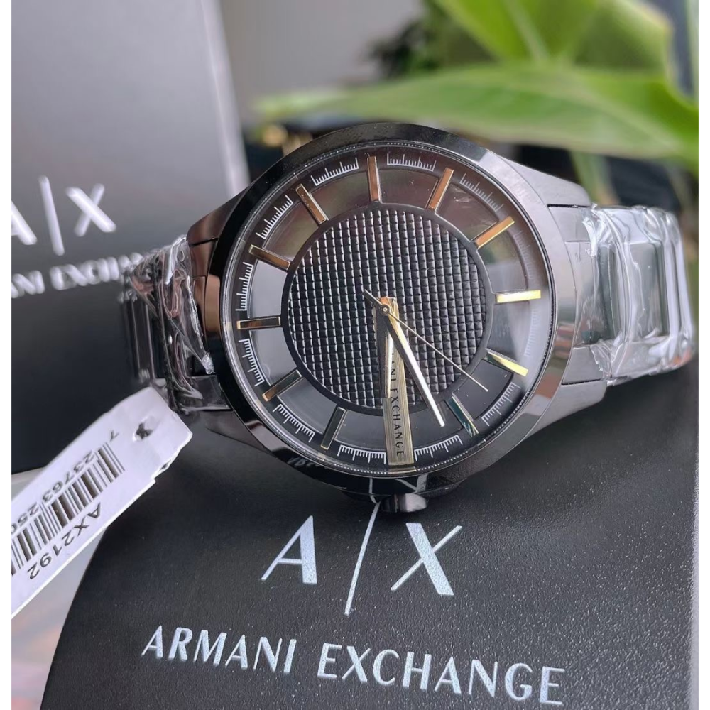 ARMANI EXCHANGE手錶 AX手錶男生 亞曼尼男士腕錶 鏤空透視石英錶 商務休閒防水黑色鋼鏈錶 時尚潮流男錶-細節圖6