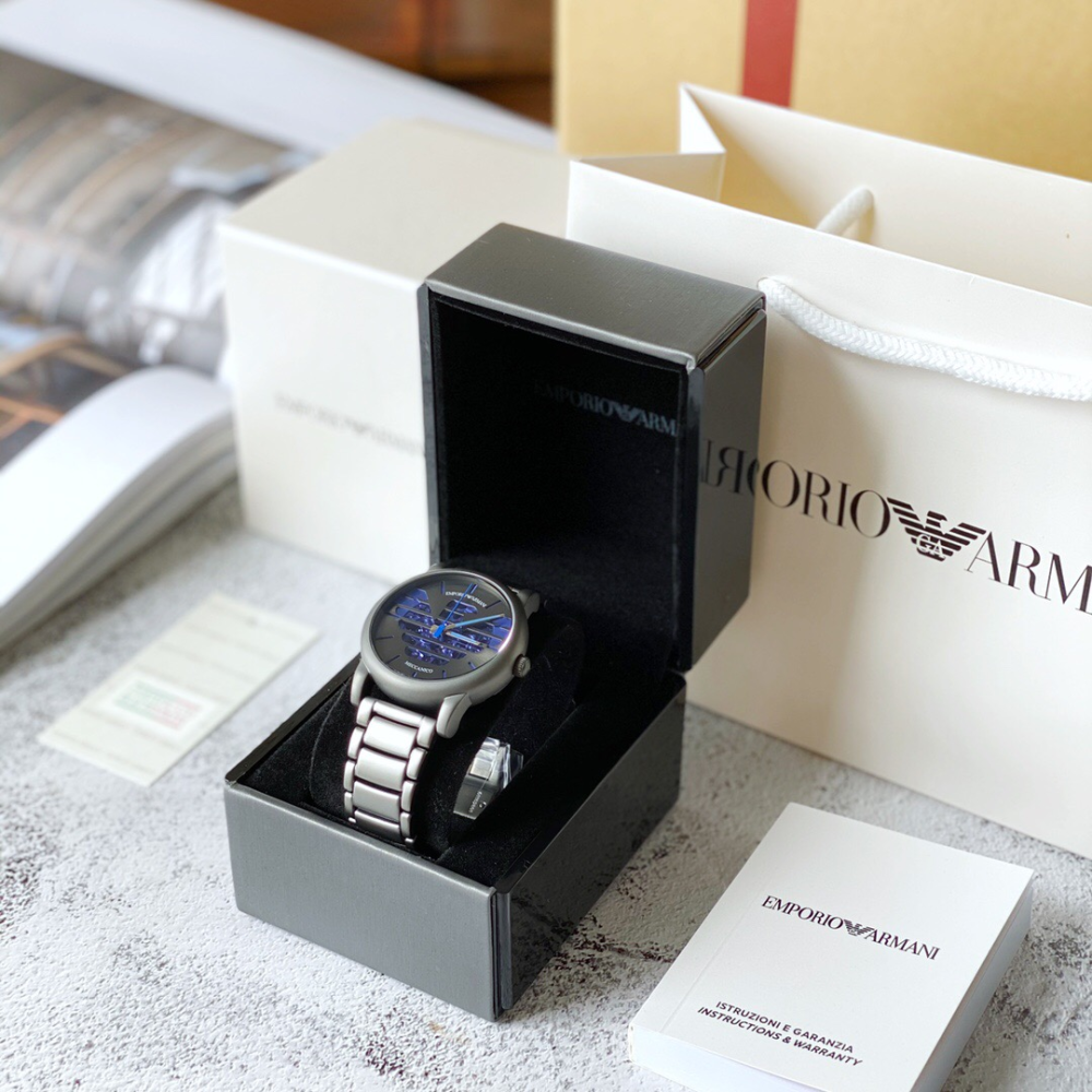 Armani手錶男生 新品AR60029阿瑪尼機械錶 宋威龍明星同款手錶 時尚潮流鏤空機械錶 商務休閒鋼鏈錶 男款腕錶-細節圖5