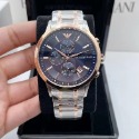 Armani手錶 亞曼尼男錶 三眼計時日曆多功能石英錶 大直徑商務休閒腕錶 時尚潮流鋼鏈錶AR80025 AR11215-規格圖9