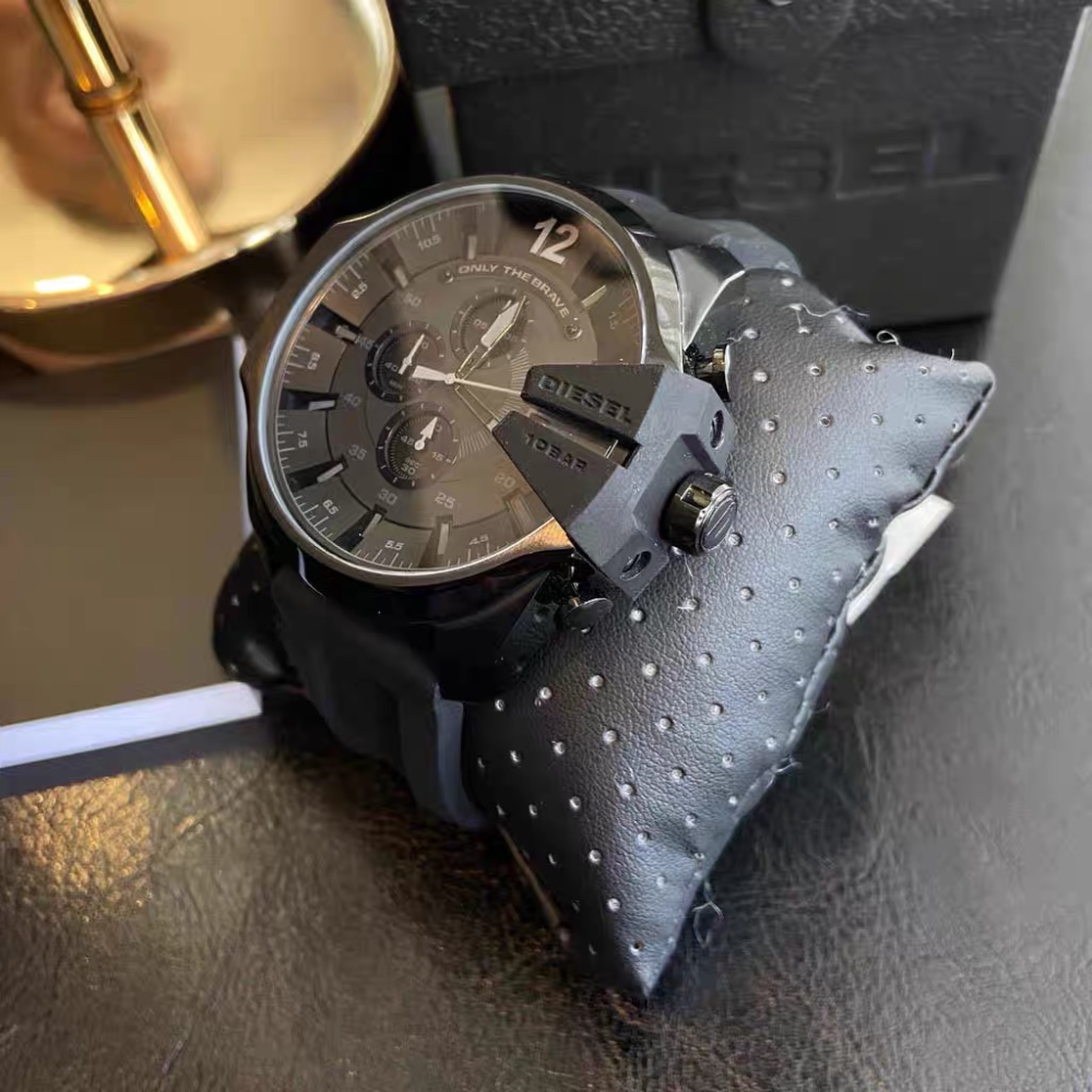 DIESEL手錶男 迪賽男士石英錶 51mm大直徑男錶 歐美時尚運動腕錶 商務休閒橡膠錶帶手錶男DZ4496 DZ437-細節圖9